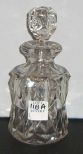 Clear round perfume bottle diamond cut