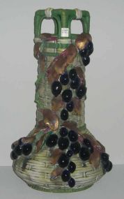 Large Amphora Austria vase with hanging grapes