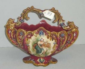 Victorian Majolica Basket