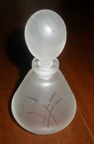 Small frosted & clear perfume bottle