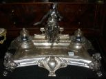 Victorian Silver Plated Ink Stand