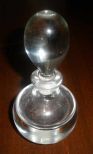 Clear round ball shaped perfume bottle