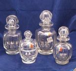 Set of 4 blown/cut French perfumes