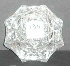 Small octagon cut glass jewelry box