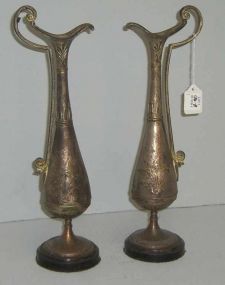 Pair of Victorian Slender Ewers