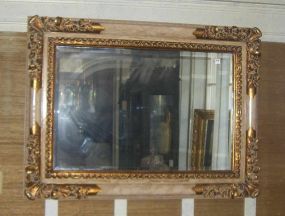 Large Beveled Mirror with Heavy Ornate Frame