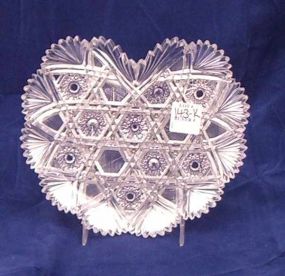 Cut Glass Heart Dish