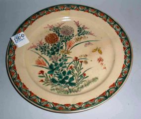 Oriental plate with flowers