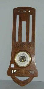Art Deco Wooden Framed Barometer
