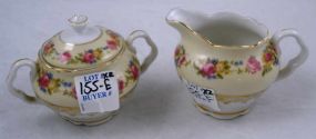 Gold Castle Japan Creamer and Sugar