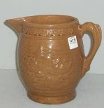 Stoneware Terra Cotta Glazed Pitcher