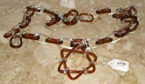 Glass Chain w/Star of David In Center