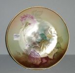 Bavarian Hand Painted Plate with Roses