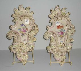 Pair Porcelain Schiernelz wall sconces