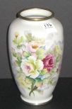 Hand painted Japan vase with flowers & gold trim