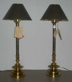 Pair of Sedgefield brass lamps