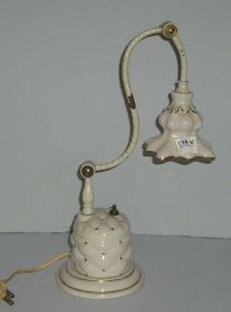 White porcelain adjustable desk lamp white & gold