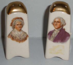 Salt and Pepper Shakers George and Martha Washington
