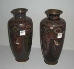 Pair Japanese Cloisonn