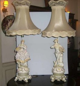 Pair of Lady & Gent Lamps