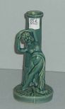 Art Deco green nude lady bud vase