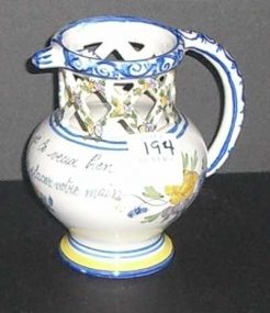 Quimper Puzzle Jug