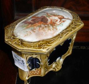 Majolica Victorian Continental Dresser Box