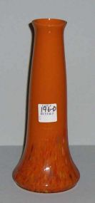 Orange Art Glass Czech Vase