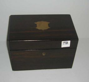 English Coromandel wood tea caddy