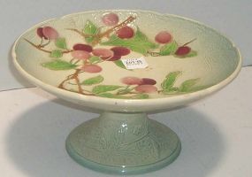 French Footed Majolica Fruit Dish