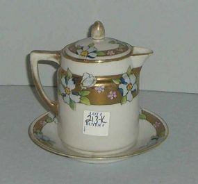 Small Nippon hand painted syrup pitcher