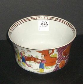 English Redware bowl with oriental design