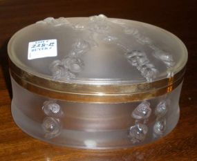 Lalique/France Oval Hedge Large Dresser Box