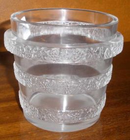 Lalique/France Vase w/8 Bands of Grapes