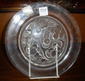 Lalique Clear and Frosted Plate