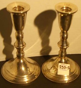 Pair of Sterling Silver Candlesticks