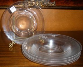 Set of 6 Steuben Plates