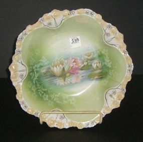 Hand painted RS Prussia bowl with flowers