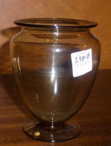 Steuben Amber Footed Vase w/Row Top