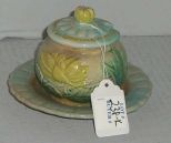 Small Majolica covered jar