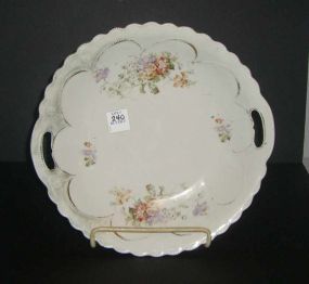 Hand painted double handled plate