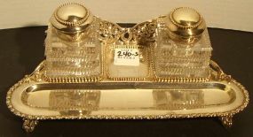 Silver Plated Ink Stand w/2 Bottles