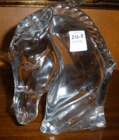Baccarat Clear Crystal Horse Head