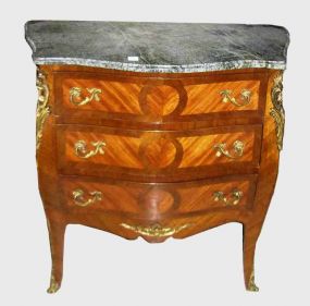 French Marble Top 3 Drawer Stand