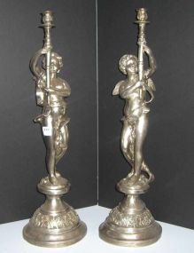 Pair of Silver Plate Candlesticks