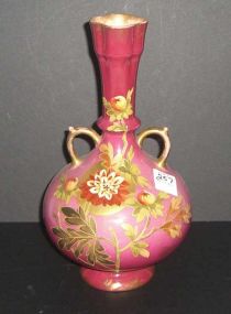 Royal Bonn double handle vase with flowers