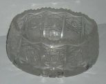 Round small cut glass bowl