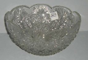 Round cut glass bowl