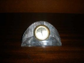 Lenox Small Cut Crystal Clock w/Quartz Works