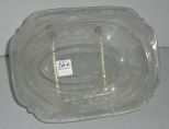 Clear depression oval vegetable bowl